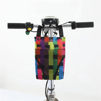Detachable Front Bicycle Storage Bag – Large Capacity Handlebar Basket with Mobile Phone Pocket
