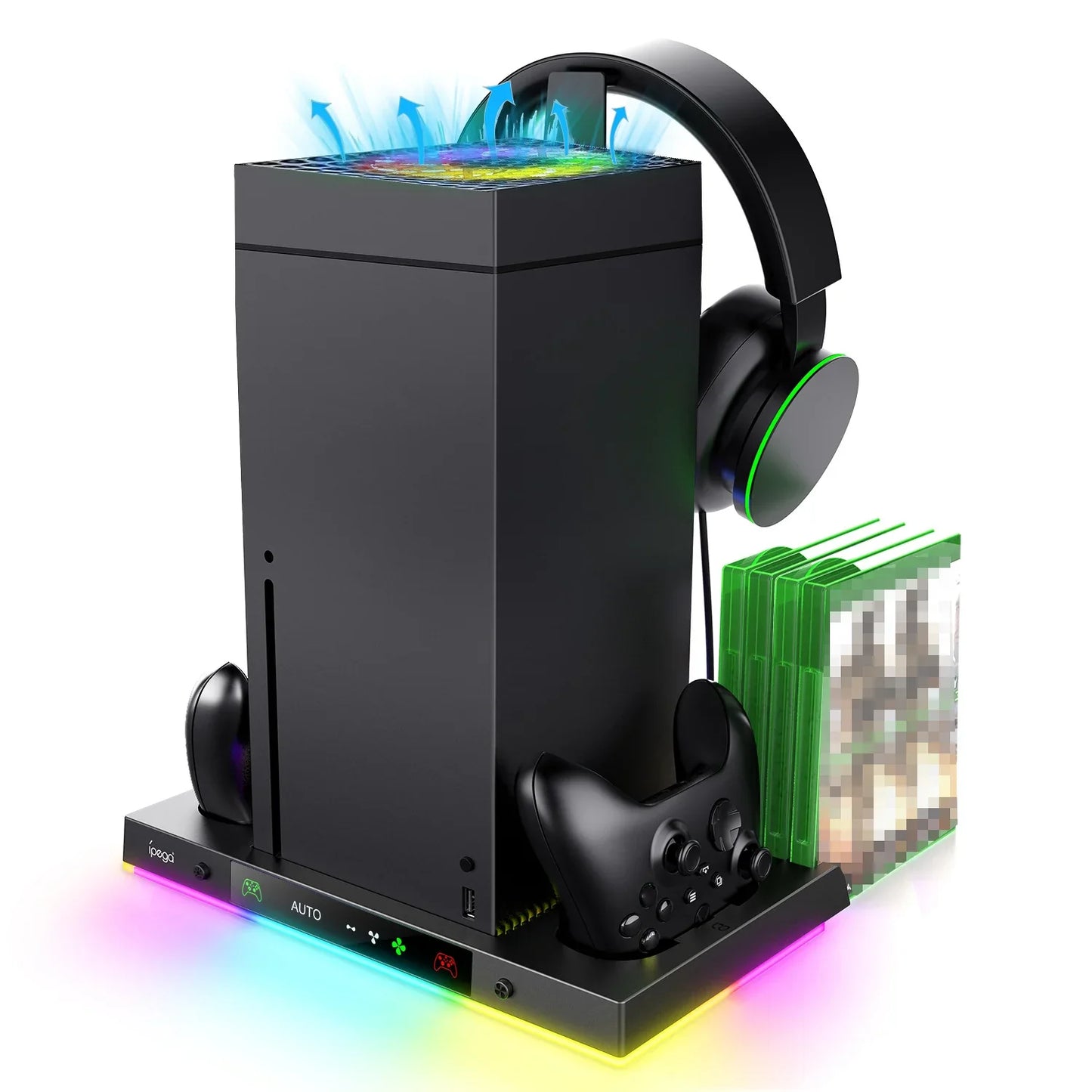 IPEGA Xbox Charging Dock with Cooling Fan & RGB Light – Smart Temperature Control Console Stand XBX024S
