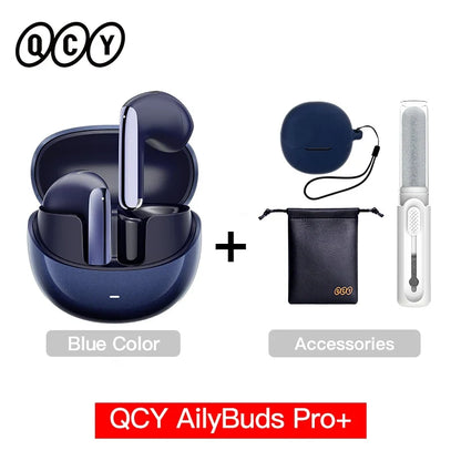 QCY HT10 AilyBuds Pro+ ANC Earbuds - Bluetooth 5.3 Wireless Hi-Res LDAC Earphones with AI Call & Multipoint Connection