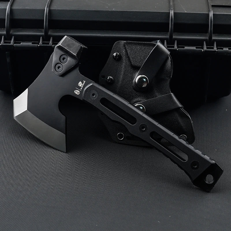 HX OUTDOORS Mercenary Full Tang Camping Axe – Tactical Hatchet, Multifunctional Hunting Tool & Tomahawk Hammer
