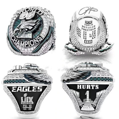 2025 Commemorative Stainless Steel Ring – Champion Rugby Gift for Boyfriend