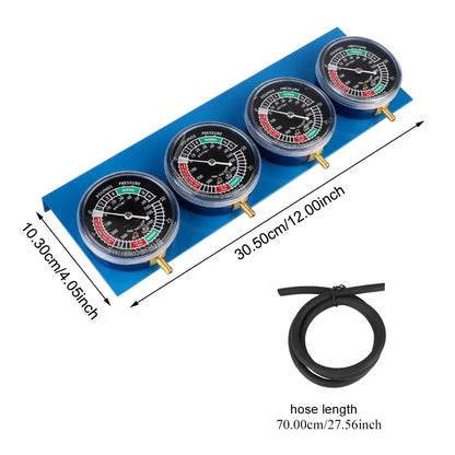 2/4 Cylinder Motorcycle Carburetor Synchronizer Kit — Ignition Tester & Balancer Gauge Set for Motorbike Diagnostics