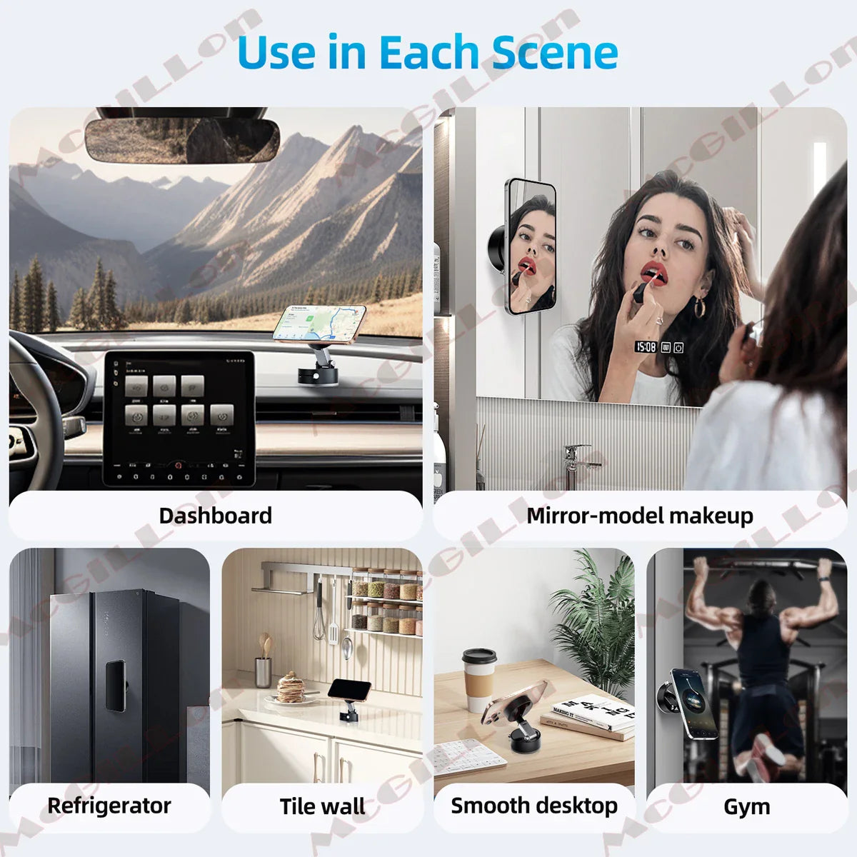 Vacuum Magnetic Folding Swivel Stand – Double-Sided Suction Cup Universal Mobile Phone Holder