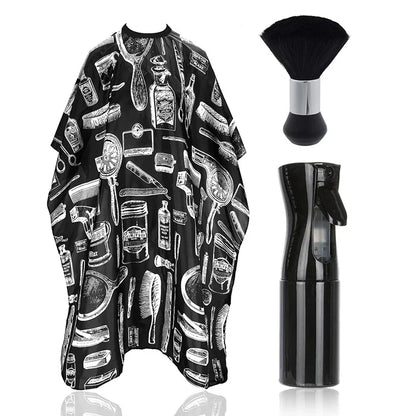 Professional Waterproof Hairdressing Shawl Bib Set – Nylon Salon Cape for Haircut, Dyeing & Hair Isolation