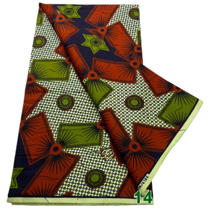 African Wax Print Fabric - High-Quality Cotton Ankara Gold Print Pagne for Wedding & Dress Sewing
