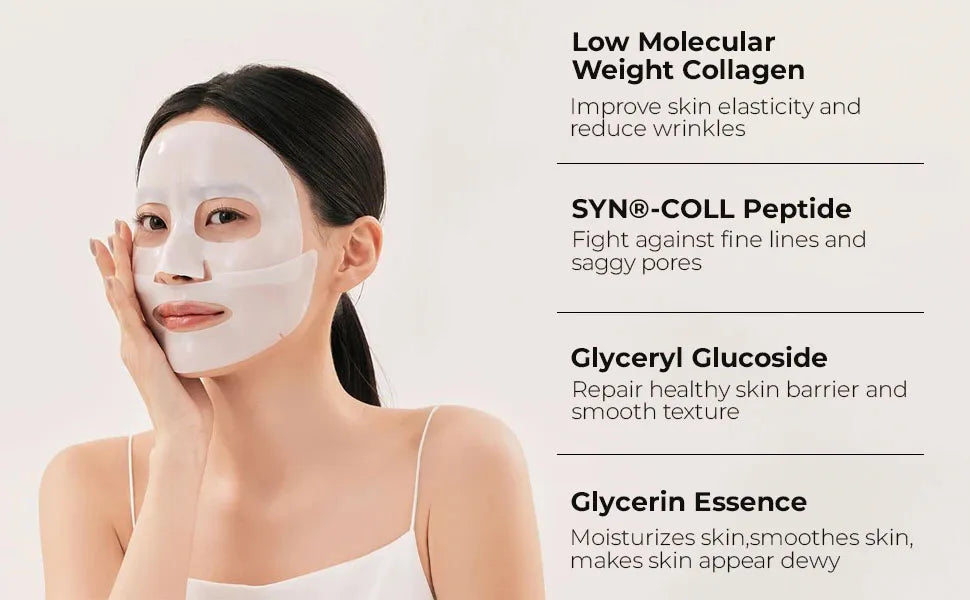 5-Pack Deep Collagen Anti-Wrinkle Face Mask – Overnight Lifting, Firming & Moisturizing