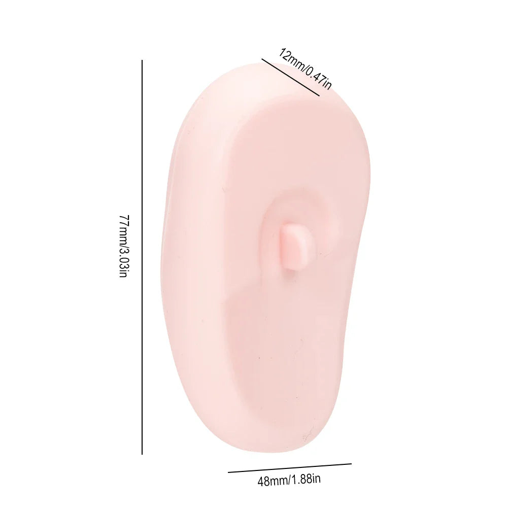 Silicone Ear Covers - Waterproof Hairdressing Ear Caps, Earmuffs for Shower, Salon, Bathing & Spa Use