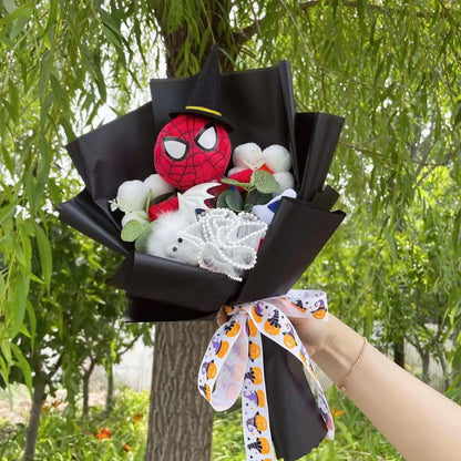 Superhero Plush Dolls — Handmade Spider-Man, Hulk, Superman & Captain America Bouquet Toys, Gift for Boys, Graduation, Christmas & Birthday