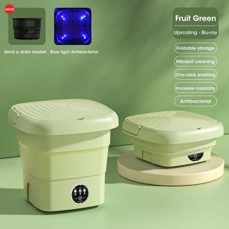 Portable Mini Washing Machine – 4.5L Washer for Socks, Underwear & Panties, Travel & Dorm Use, EU/US/UK/AU Plug