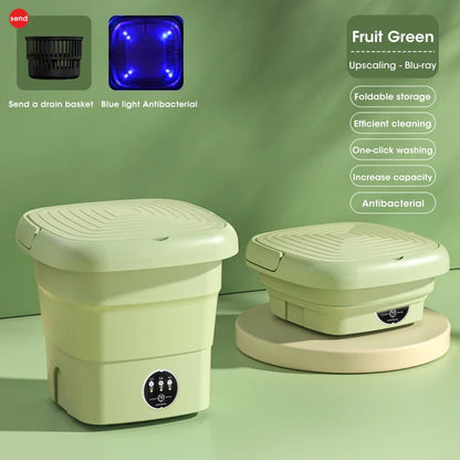 Portable Mini Washing Machine – 4.5L Washer for Socks, Underwear & Panties, Travel & Dorm Use, EU/US/UK/AU Plug