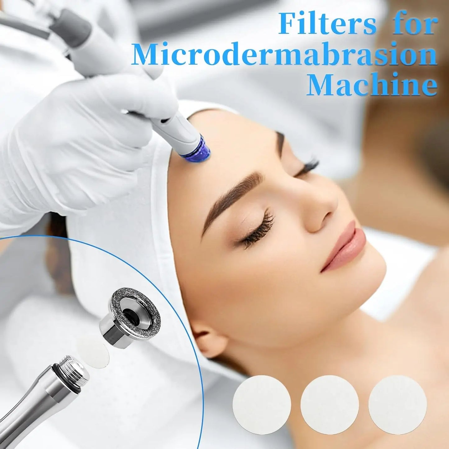 150pcs Diamond Microdermabrasion Cotton Pads – 10mm Replacement Filters