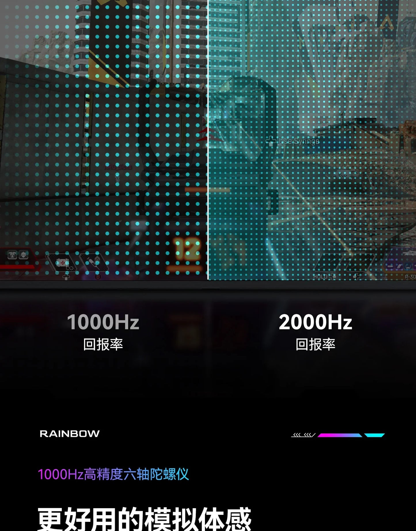 Bigbigwon Rainbow3 Wireless Game Controller Charging Base – RGB Magnetic Dock for PC Gaming