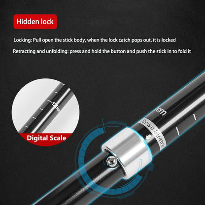 5-Section Telescopic Trekking Stick | Folding Poles for Outdoor Camping, Ultralight Portable Walking & Hiking