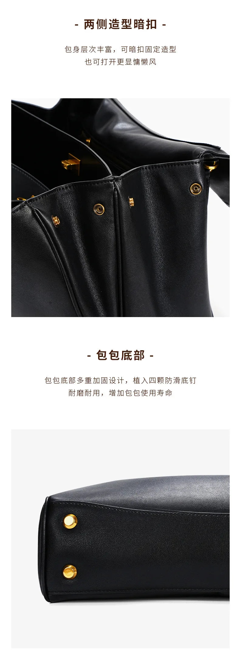New Rodeobag Leather Kelly Bag — Women’s Large Capacity Fashion Handbag with Advanced Lock, High-End Underarm Bag