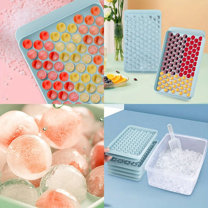Mini Ice Cube Tray | 104 Holes Round Ice Ball Mold | Tiny Crushed for Chilling Bar Cocktail Whiskey Drink | Coffee Juice Kitchen Tool