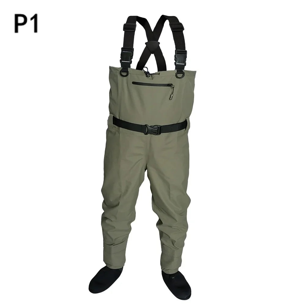 Fly Fishing Waders for Kids & Adults – Neoprene Foot, Quick-Dry, Waterproof & Breathable for Men, Rafting & Hunting