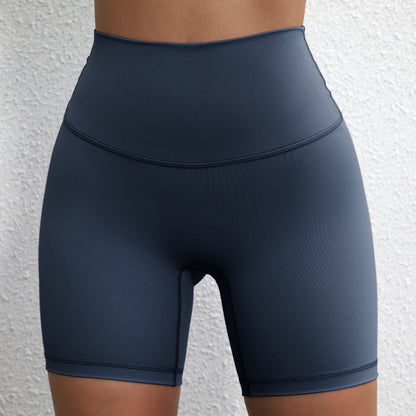 Women’s Solid Color Yoga Shorts – Compression Sport Leggings, Sweat-Wicking Training & Cycling Shorts with Pocket