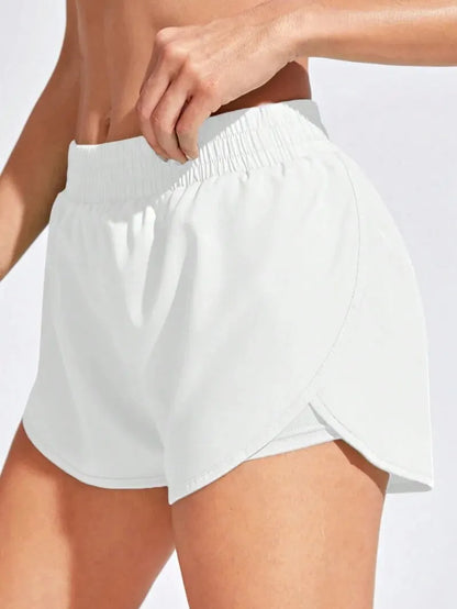 Women’s Yoga & Fitness Shorts – Elastic Running Workout Leggings for Gym, Sport & Activewear