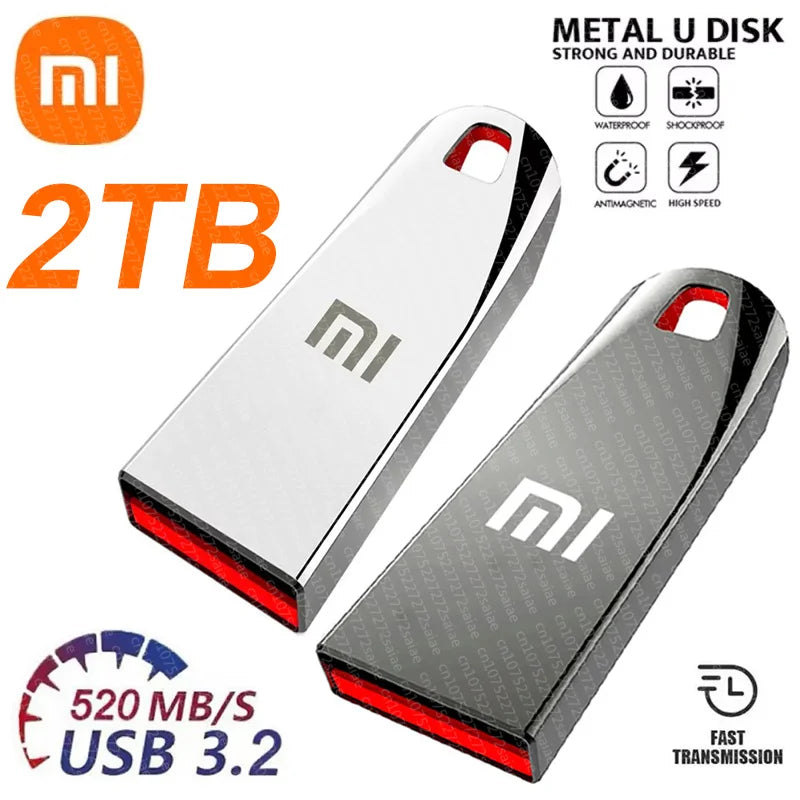 Xiaomi 2TB USB 3.2 Flash Drive — Ultra-Fast Portable Storage, High-Speed Data Transfer, 1TB+ Large Capacity Durable U Disk