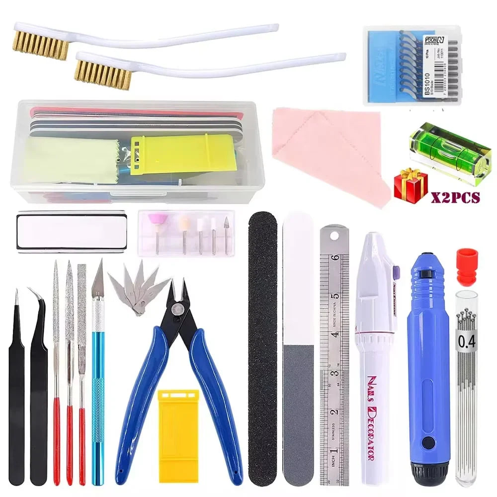3D Printer Tool Kit – Electronic Wire Pliers, Trimming Knife, Scraper, Deburring Cutter & Tweezers Set
