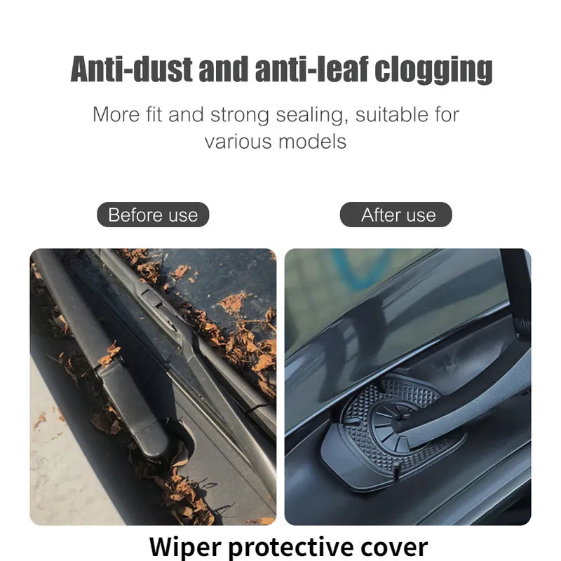 Car Windshield Wiper Hole Protective Cover - Dustproof Bottom Sleeve for Leaves and Debris Prevention