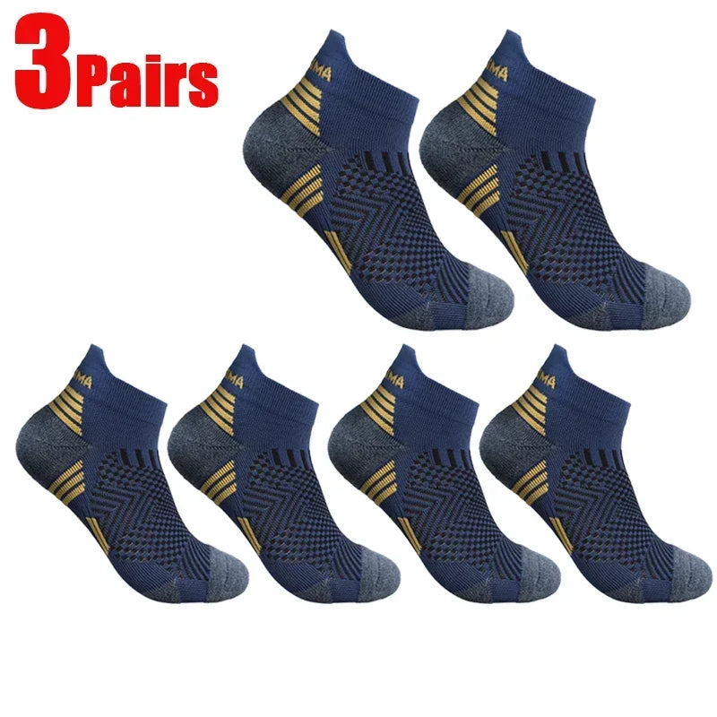 Breathable Compression Ankle Socks for Men & Women – Low Cut Athletic Running, Fitness & Marathon Performance Socks (1–3 Pairs)