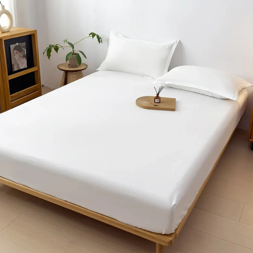 Waterproof Fitted Mattress Cover — Thick Bed Protector Sheet for Single, Double, Queen & King Size Beds