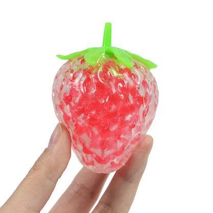 Strawberry Squishy Stress Ball – Sensory Fidget Toy for Kids & Adults, Anxiety Relief Squeeze Dough Ball