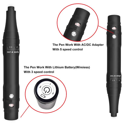 Professional Eyebrow Tattoo Machine — Wireless Micropigmentation & Microblading Pen with Battery
