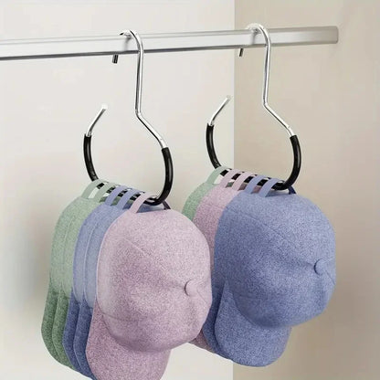 2-Pack Metal Hat Storage Rack Set – Wall Mounted Multi-Functional Organizer for Baseball Caps, Scarves & Belts, Durable Home Storage Solution