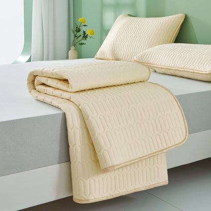 Cool Ice Fabric Mattress Cover - Washable Summer Bedspread with Elastic Four-Corner Fit