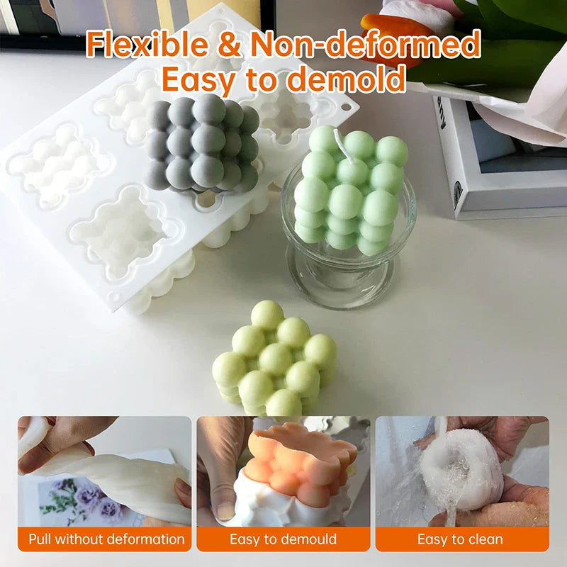 3D Silicone Pastry Mold — French Dessert, Mousse & Cake Baking Pan for Chocolate, Candles, Soap, Fondant, DIY Cake Decoration Tools