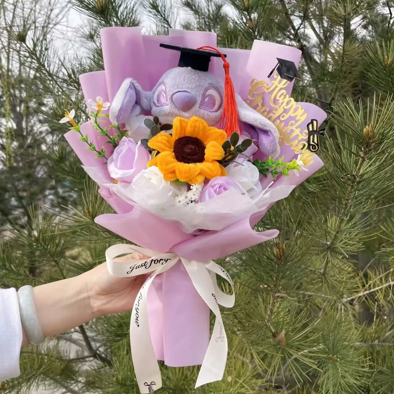 Disney Stitch Plush Bouquet – Super Soft Stuffed Doll Gift for Christmas, Birthday, Valentine & Graduation