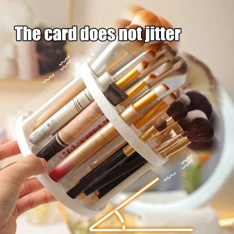 Makeup Brush Storage Rack - Desktop Cosmetics Organizer for Lipstick, Brushes, and Dressing Table