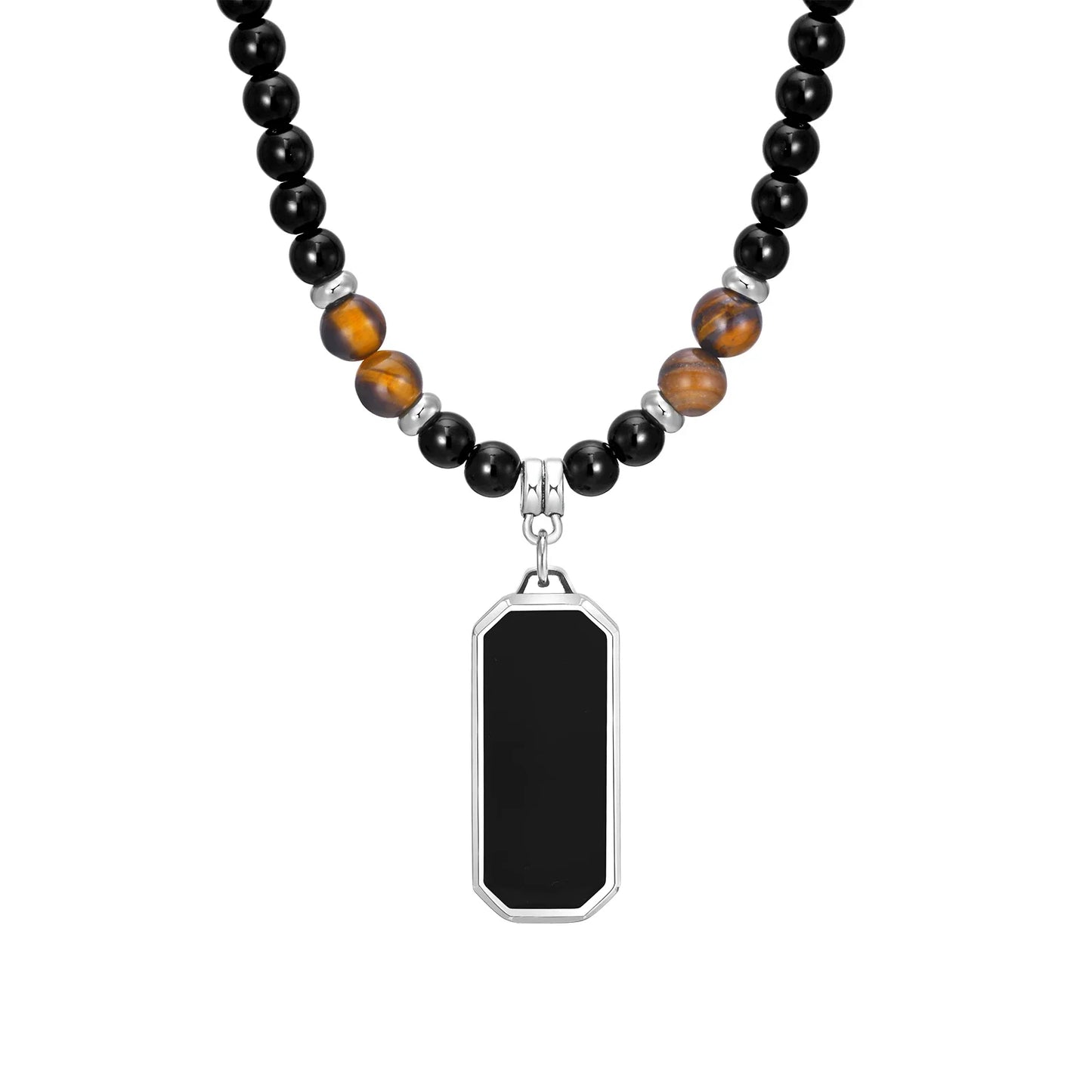 Men's Tibetan Phurba Kilaya Necklace – Tiger’s Eye & Lava Stone Spiritual Dagger Jewelry