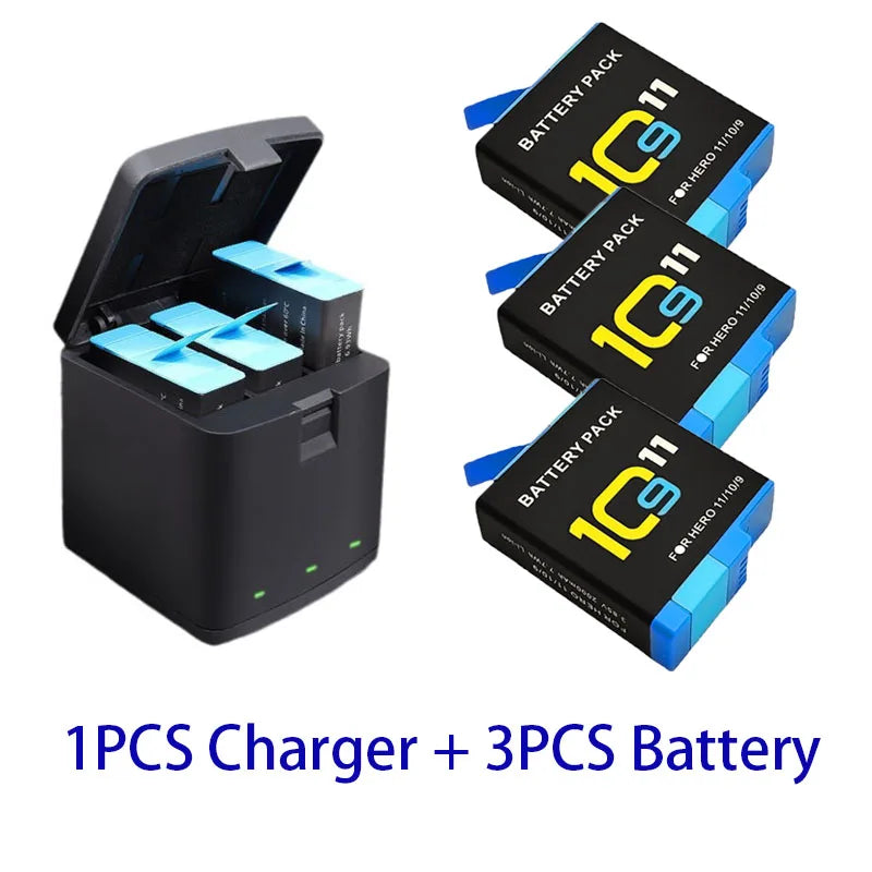 2000mAh Rechargeable Battery for GoPro Hero 11/10/9 — Li-ion Camera Battery Pack