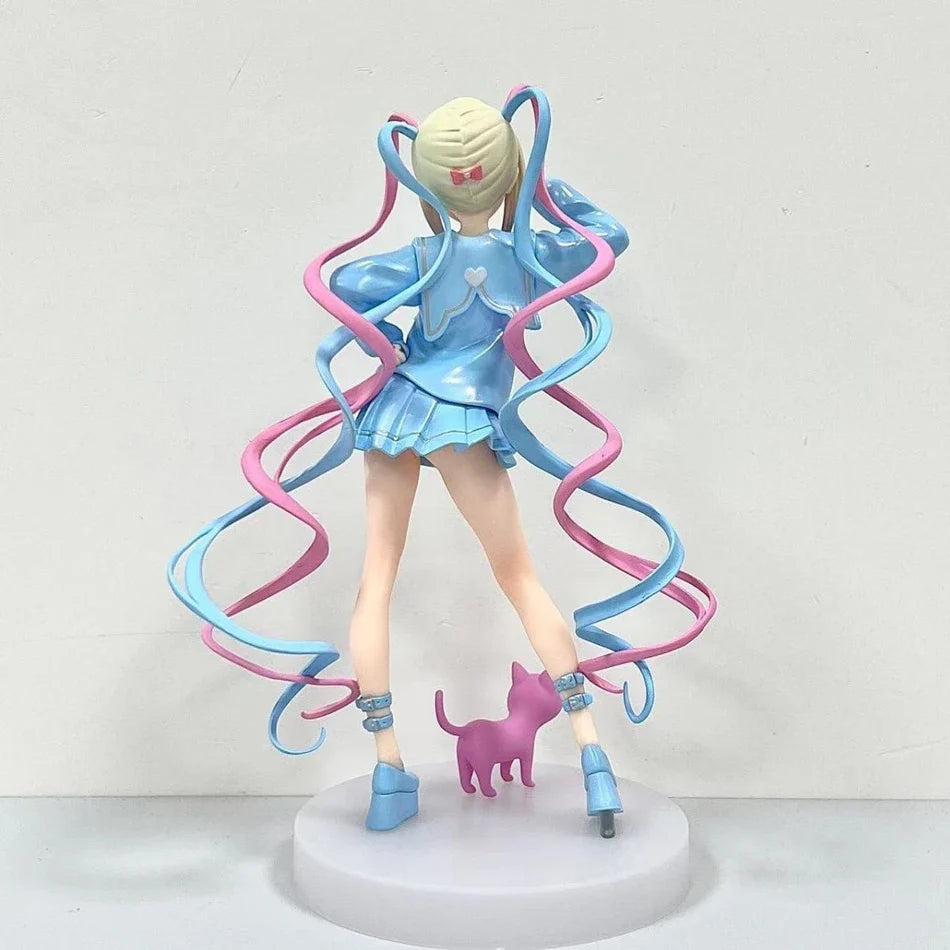 Needy Girl Overdose Anime Figure with Cat – PVC Collectible Action Toy for Birthday Gifts