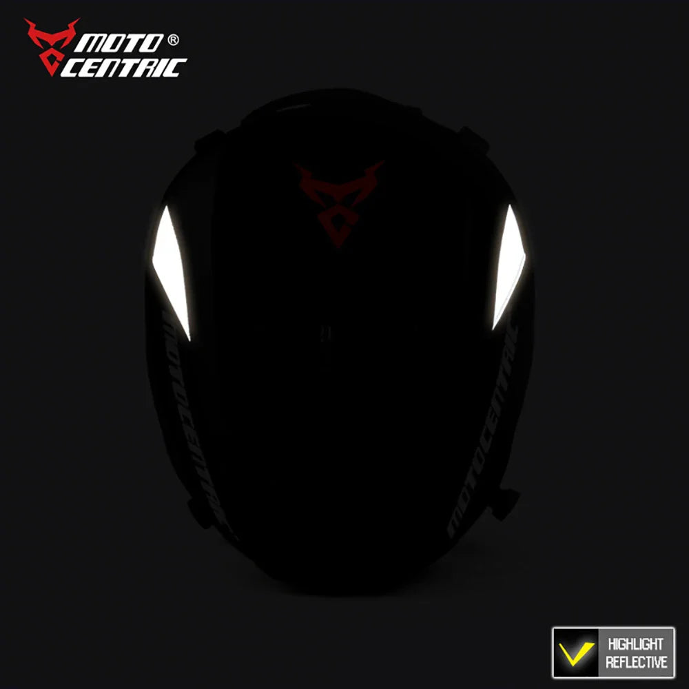 MOTOCENTRIC Waterproof Motorcycle Back Seat Bag - Multifunctional Tail Bag, Rear Seat Helmet Bag, Moto Rider Backpack