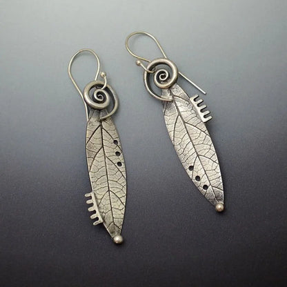 Vintage Ethnic Antique Metal Drop Earrings – Hollow Handmade Punk Statement Dangle Earrings for Women Jewelry