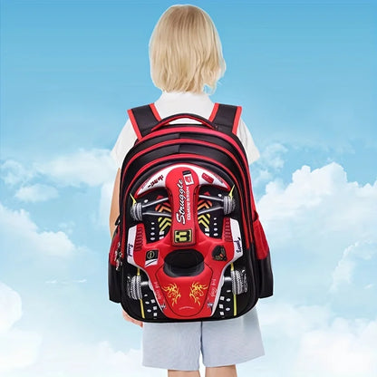 Waterproof 3D Kids Backpack - Lightweight Preschool & Kindergarten School Bag for Boys and Girls
