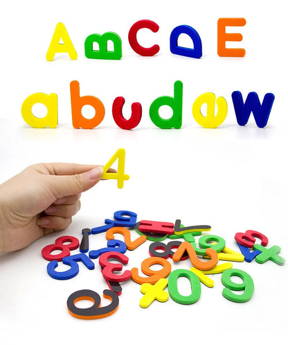 24-76pcs Magnetic Alphabet Letters — EVA Foam Refrigerator Stickers for Toddlers & Kids, Educational Spelling & Counting Toy Gift