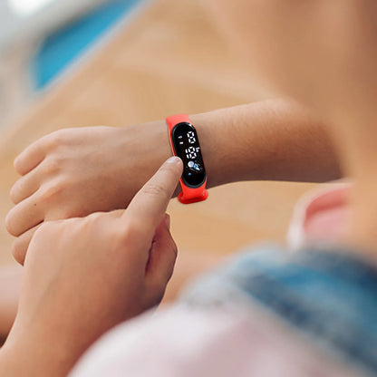 Kawaii Waterproof Smart Watch for Kids – Fashionable Outdoor Sports Digital Watch for Boys & Girls – Silicone Montre Enfant