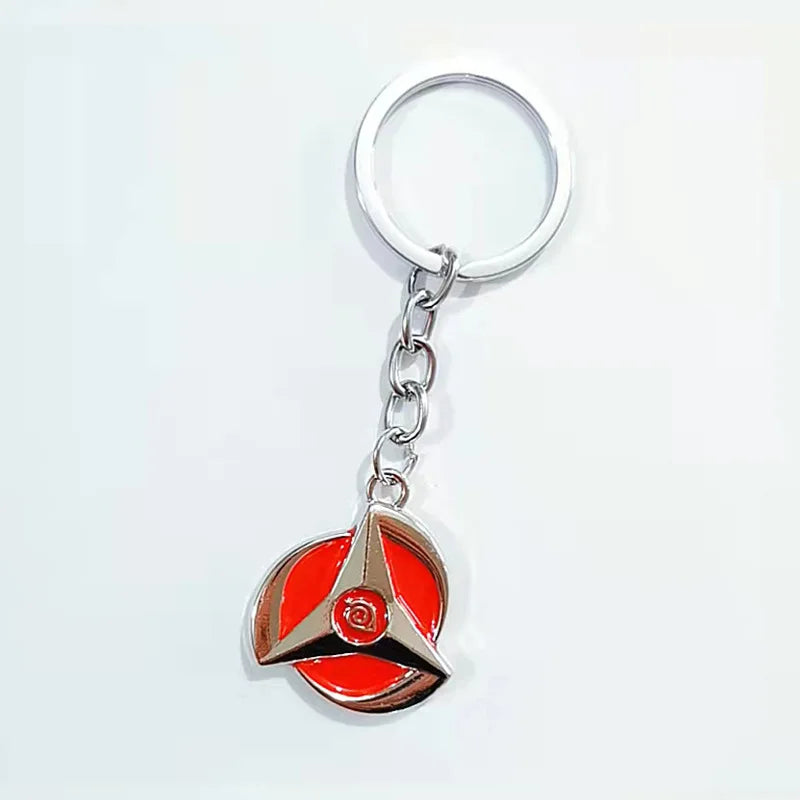 Anime Konoha Necklace & Keychain – Akatsuki Sharingan Jiraiya Pendant for Sasuke, Kakashi Cosplay Jewelry Gift