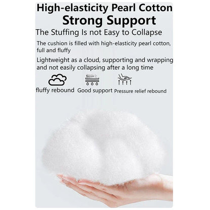 Ultra-Soft Velvet Lounge Chair Cushion – Strap Design Rocking Chair Pad with Anti-Slip Particles for Autumn & Winter Comfort