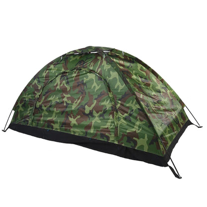 One Person Outdoor Camping Tent – Camouflage Waterproof UV Protection Hiking Shelter