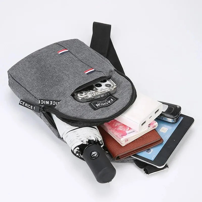 Men's Chest Bag - One Shoulder Crossbody with Large Capacity, Outdoor Sports and Leisure Fashion Small Shoulder Bag