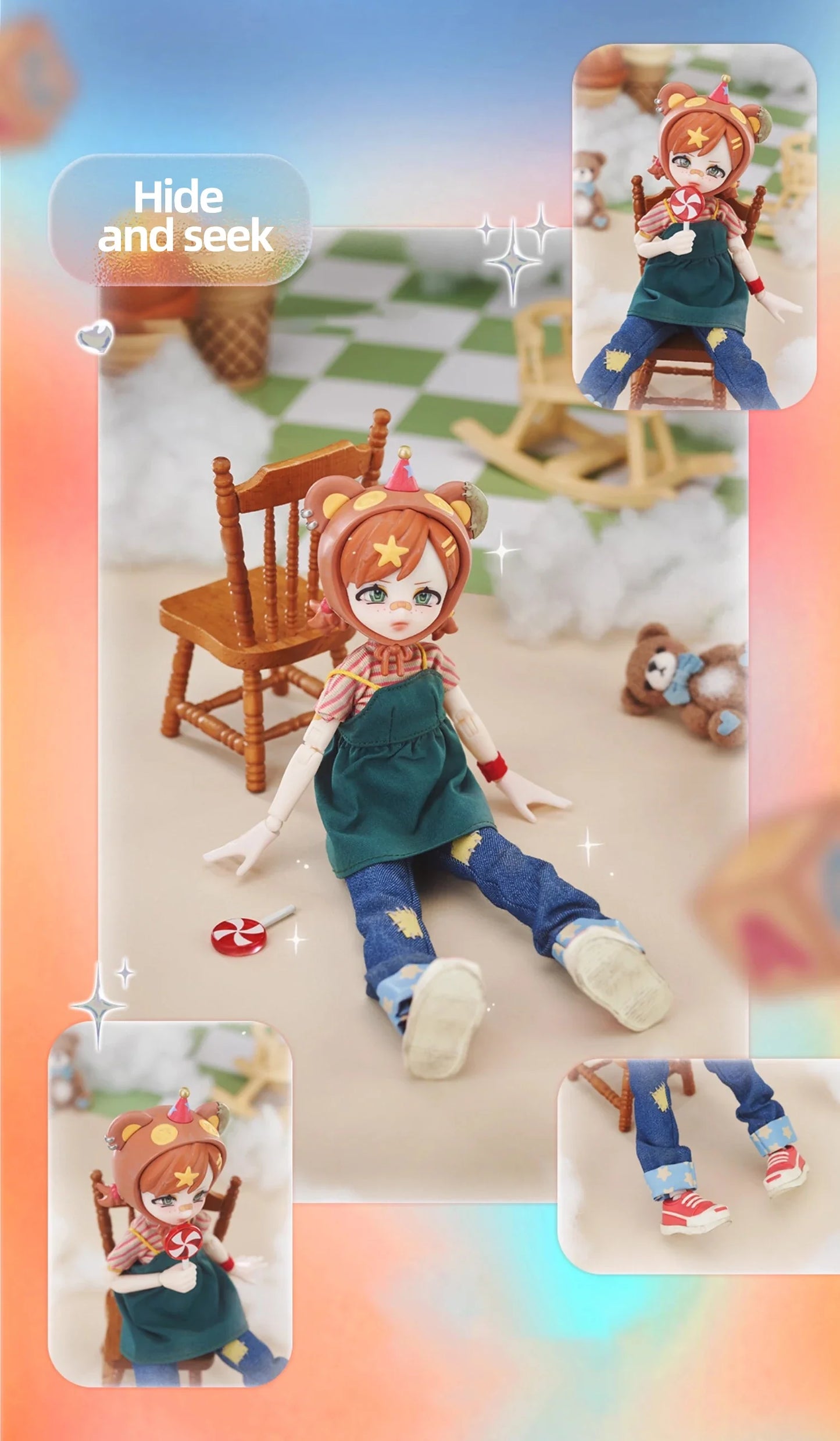 Eve Lynna Dream Park Series BJD Movable Doll – Kawaii Blind Box Anime Figurine, Trendy Surprise Toy Gift for Boys & Girls