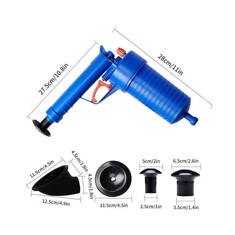 Air Pressure Unblocker for Hassle-Free Drain Cleaning in Kitchen and Toilet!