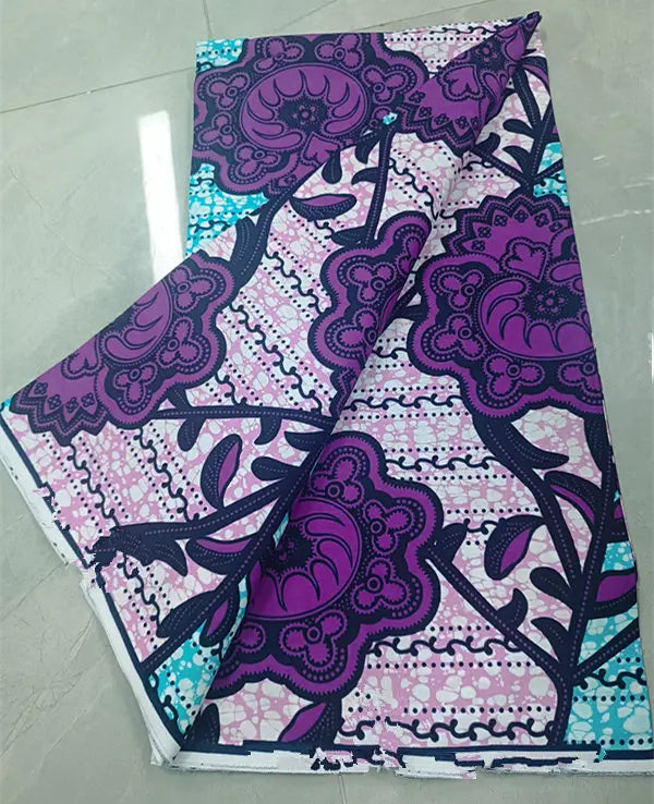 100% Cotton Ankara Wax Fabric - High Quality Soft Real Dutch Pagne Print for Dresses & Sewing