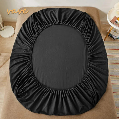 100% Cotton Fitted Sheet — Non-Slip, Adjustable Mattress Cover with Elastic Bands for Single, Double, Queen & King Beds (140/160/200cm)